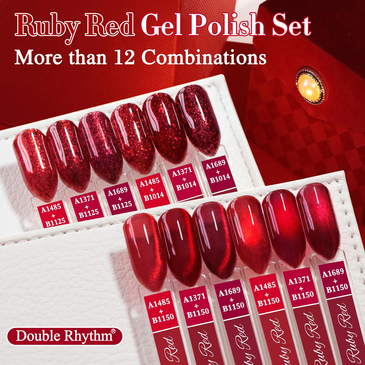 Échantillons de couleurs du vernis gel Double Rhythm
