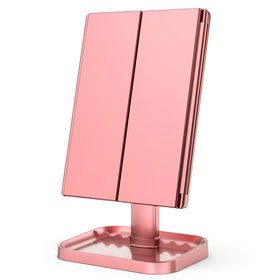 Éclairage LED du miroir de maquillage trifold HUONUL