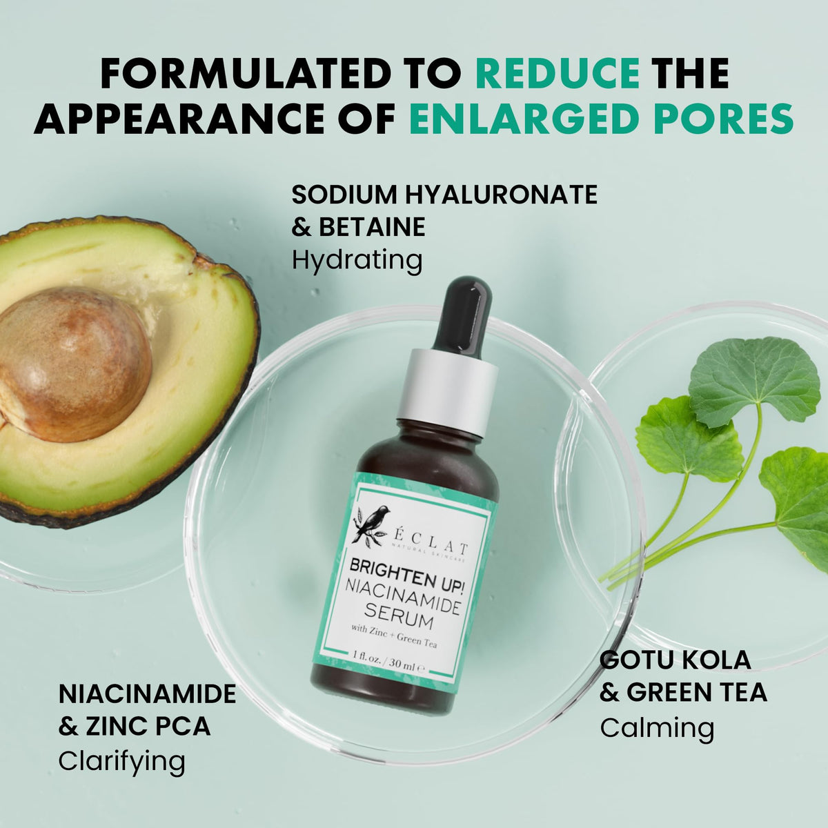 Eclat Skincare Sérum Niacinamide 12% application sur la peau