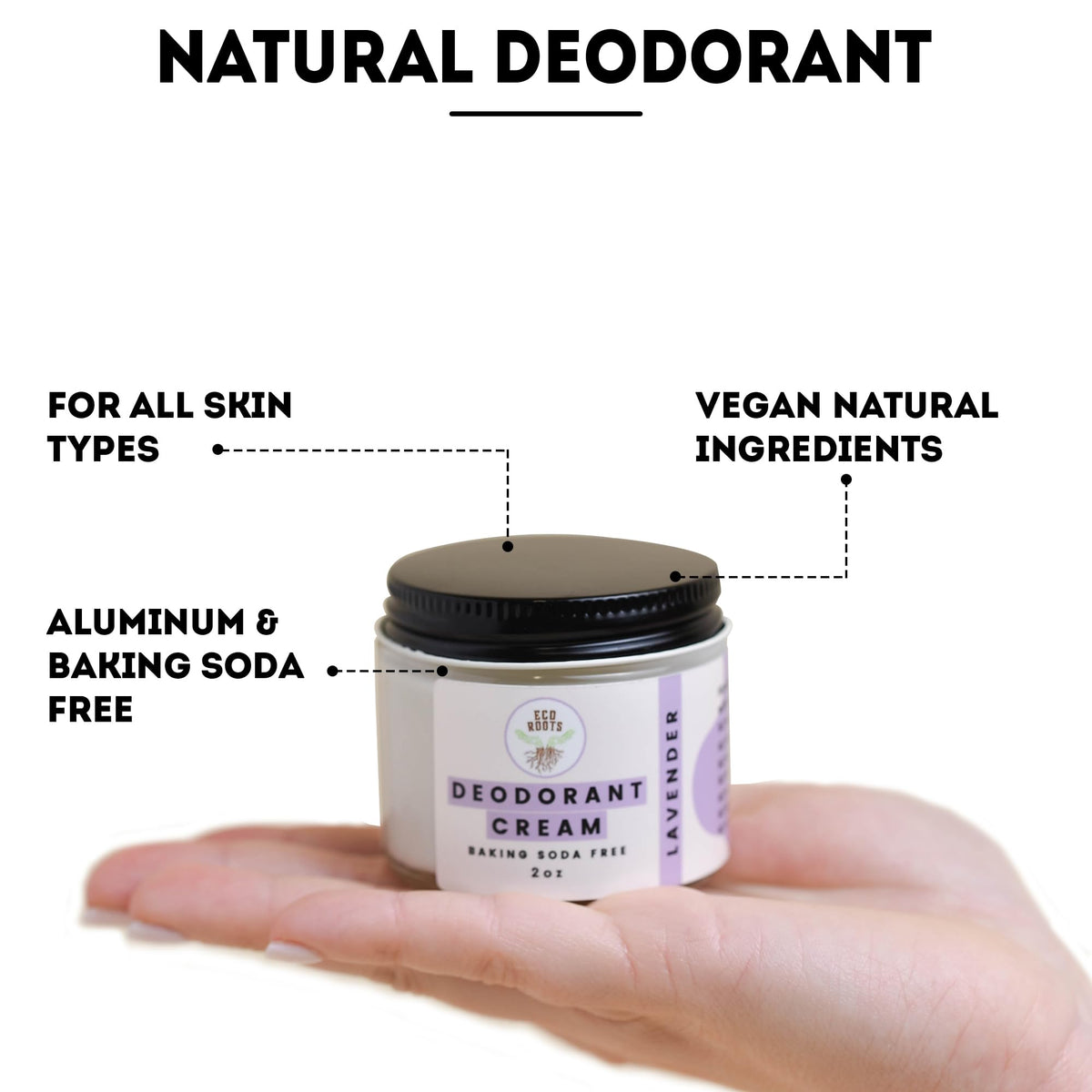 ECO ROOTS Déodorant Naturel Femmes 168g pot ouvert
