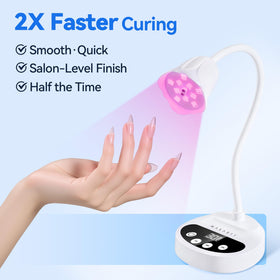 Écran LCD de la lampe UV LED Makartt affichant le temps de durcissement