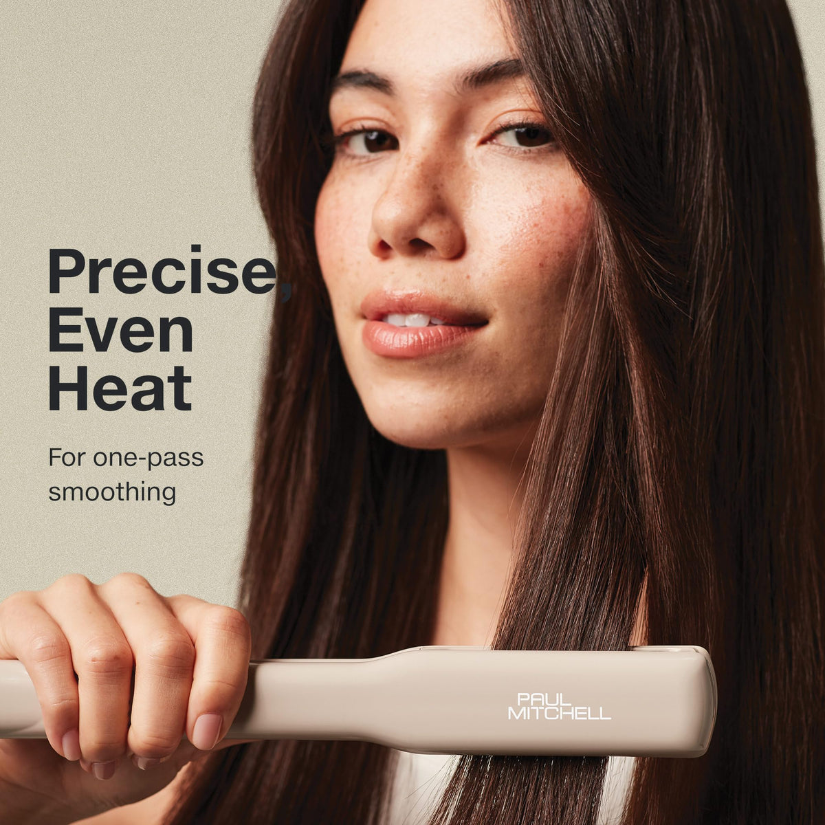 Écran numérique du lisseur Paul Mitchell Smooth+ affichant la température