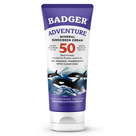 Écran solaire minéral Badger SPF 50 tube avant vue
