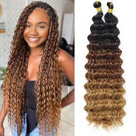 EERYA Cheveux Bouclés 18 pouces couleur T1B/30/27 vue de face