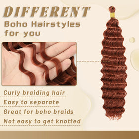 EERYA Cheveux Bouclés 18 Pouces Détail des ondulations