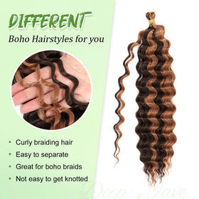 EERYA Cheveux Bouclés 18 Pouces détails des boucles