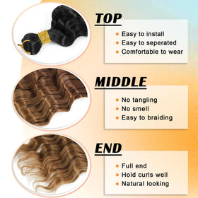 EERYA Cheveux Bouclés 18 pouces texture douce et rebondissante