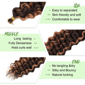 EERYA Cheveux Bouclés Longs 18 Pouces en milieu naturel