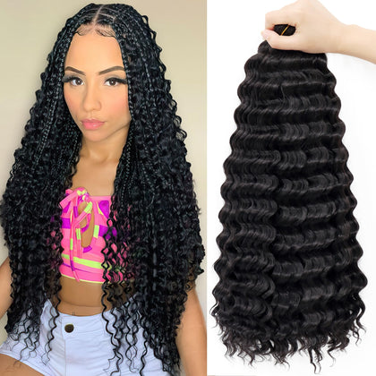 EERYA cheveux crochet océan 18 pouces vue de face