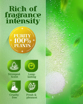 Effervescent de douche en train de se dissoudre dans l'eau