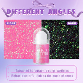 Effet de brillance du gel pailleté HOSAILY sous la lumière