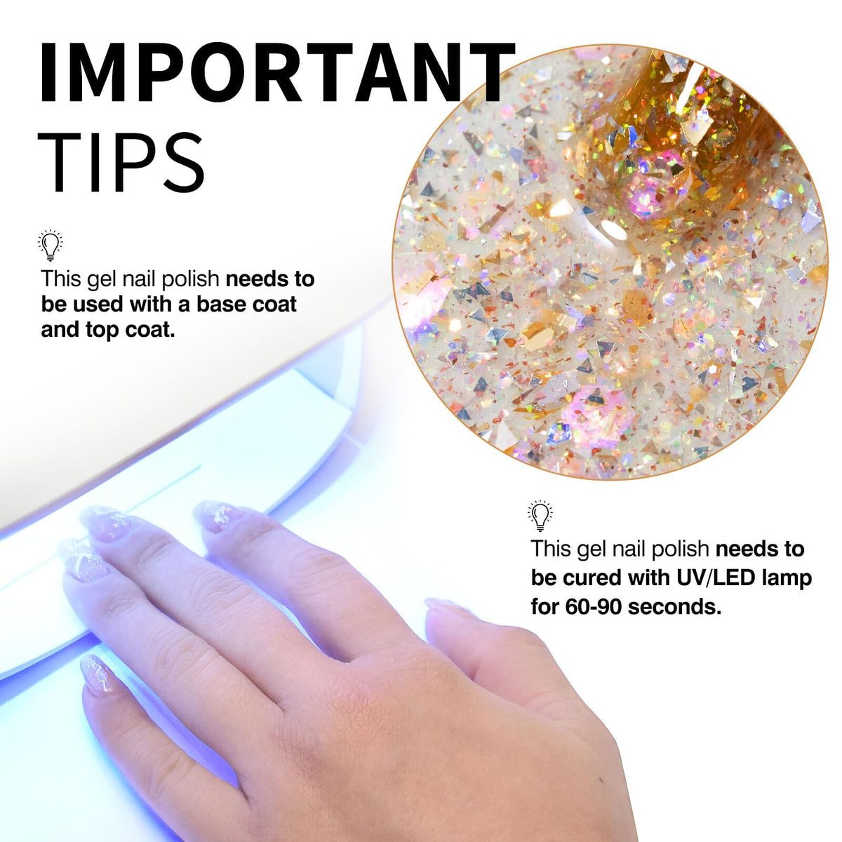 Effet miroir du vernis à ongles CANNI sur les ongles