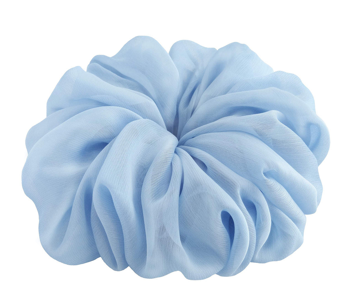 Élastique à cheveux AnnushkaHomeDecor bleu clair, vue de face.