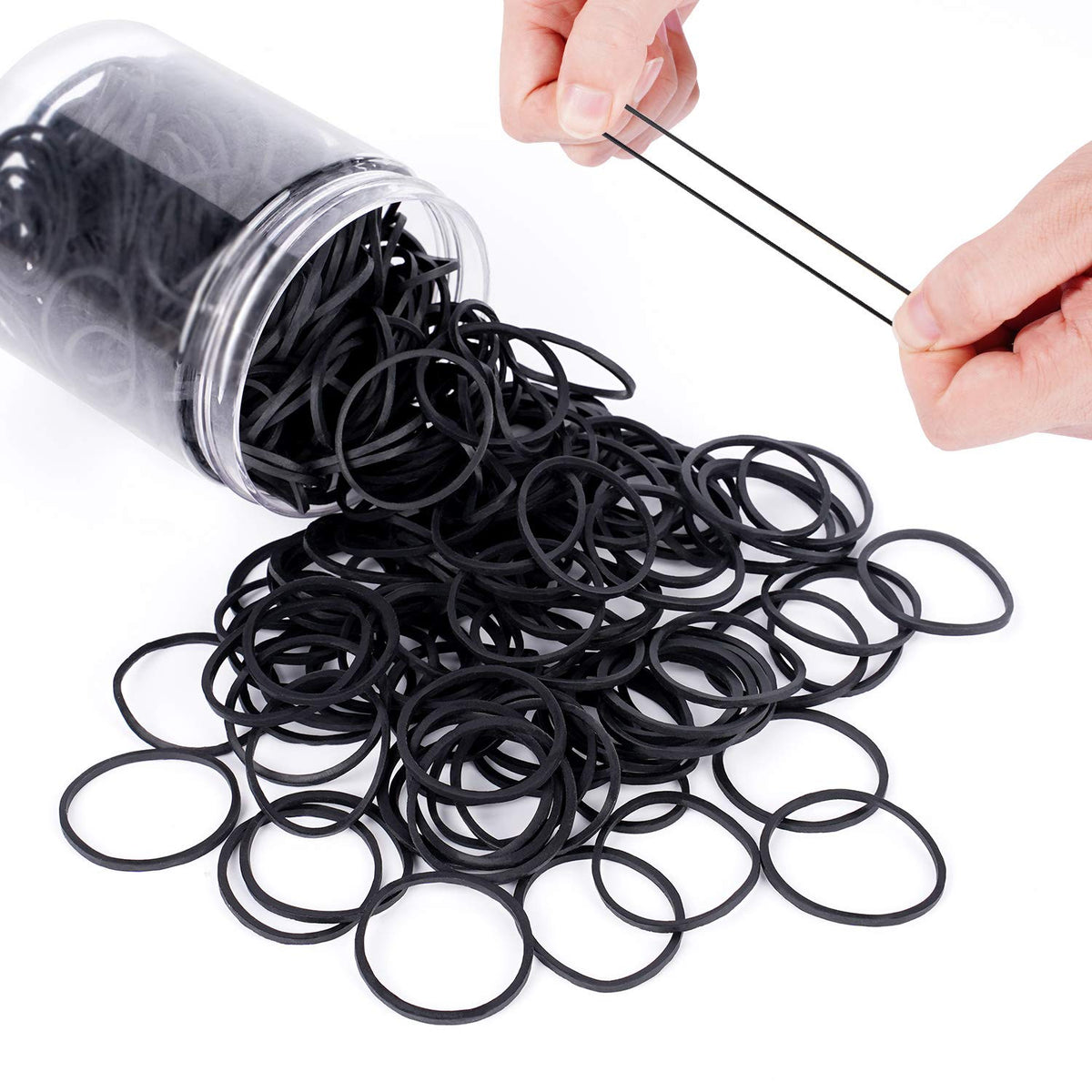Élastique à cheveux HOYOLS de 1 1/4 pouce en gros plan