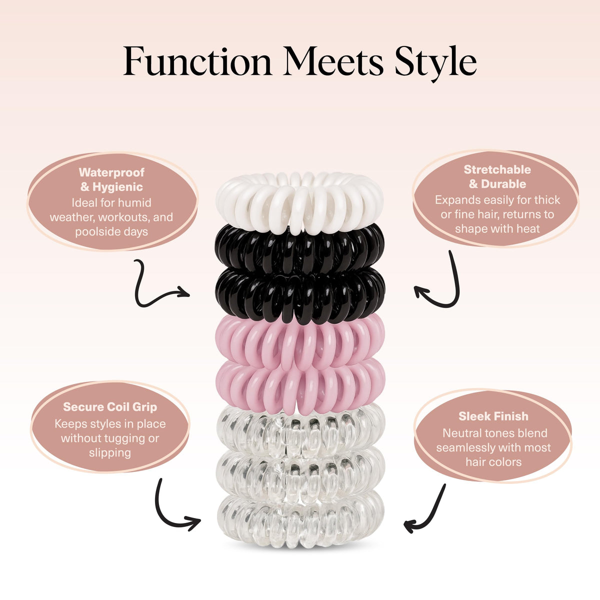 Élastique spiral Kitsch sur un fond neutre