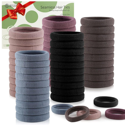 Élastiques à cheveux Bessrung 100PCS couleur naturelle vue de face