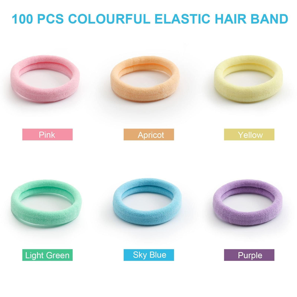 Élastiques à cheveux Bessrung posés sur une surface avec des accessoires de coiffure