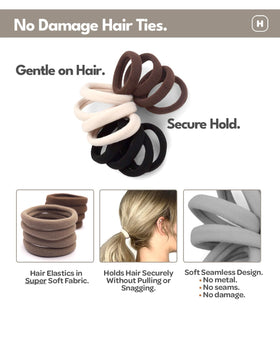 Élastiques à cheveux Cyndibands bleu royal, vue de dos