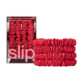 Élastiques à cheveux en soie rouges SLIP, vue de face