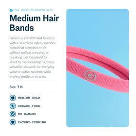 Élastiques à cheveux GIMME couleur bordeaux, présentation vue de côté