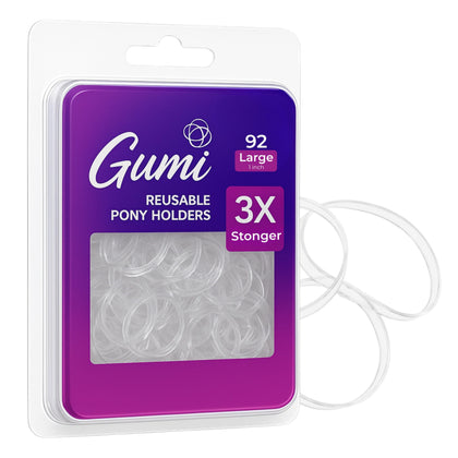 Élastiques à cheveux Gumi good transparents en pack de 12