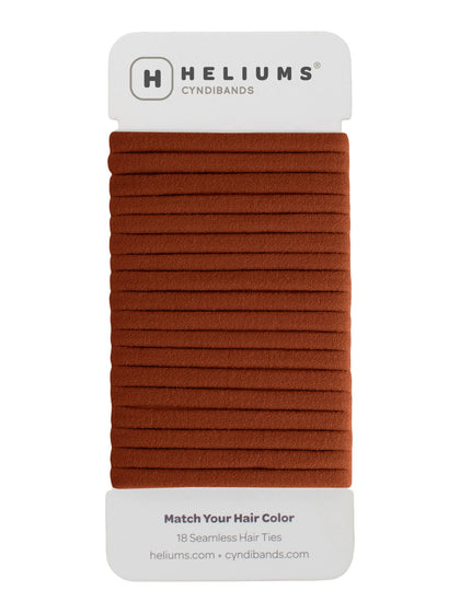 Élastiques à cheveux Heliums 6mm en couleur Dark Ginger