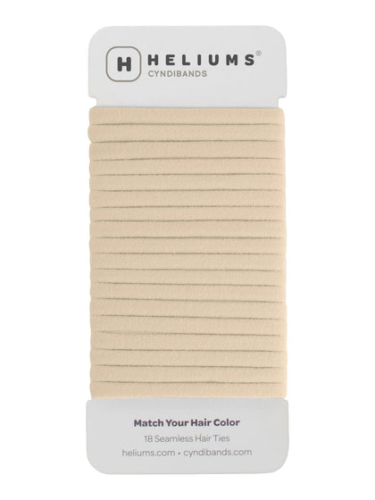 Élastiques à cheveux Heliums beige blonde, pack de 18