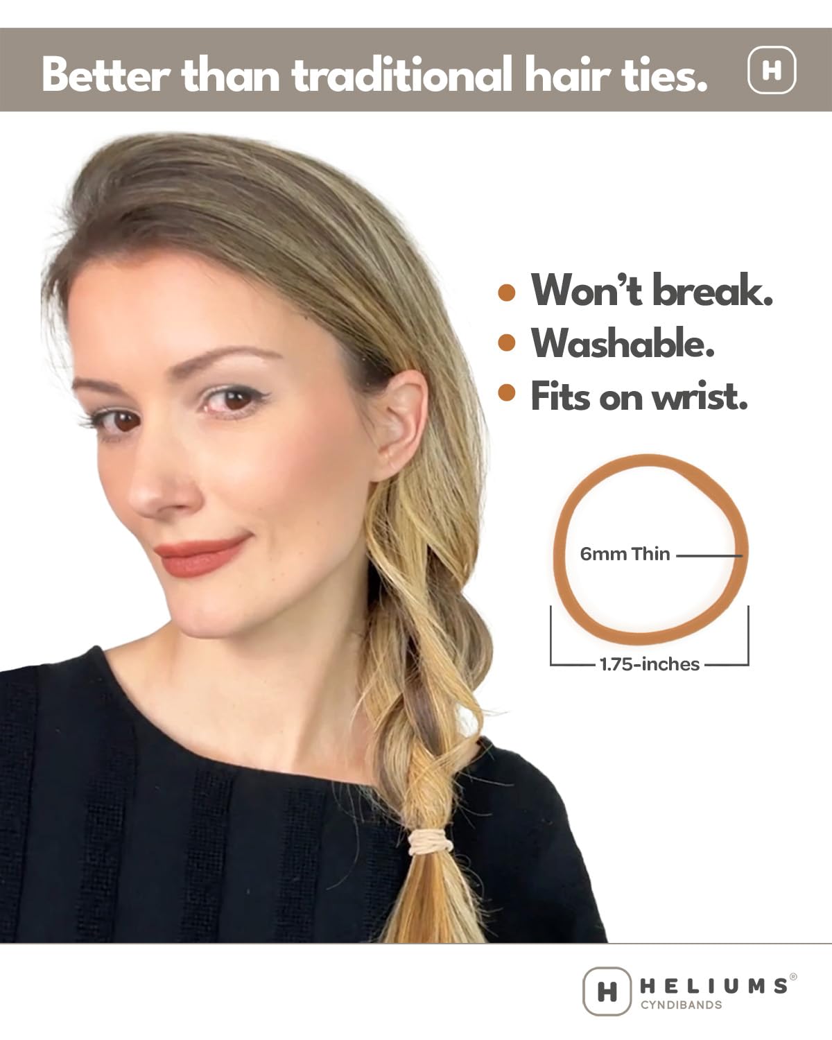 Élastiques à cheveux Heliums en plusieurs couleurs