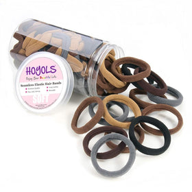Élastiques à cheveux HOYOLS 100 pcs en différentes couleurs
