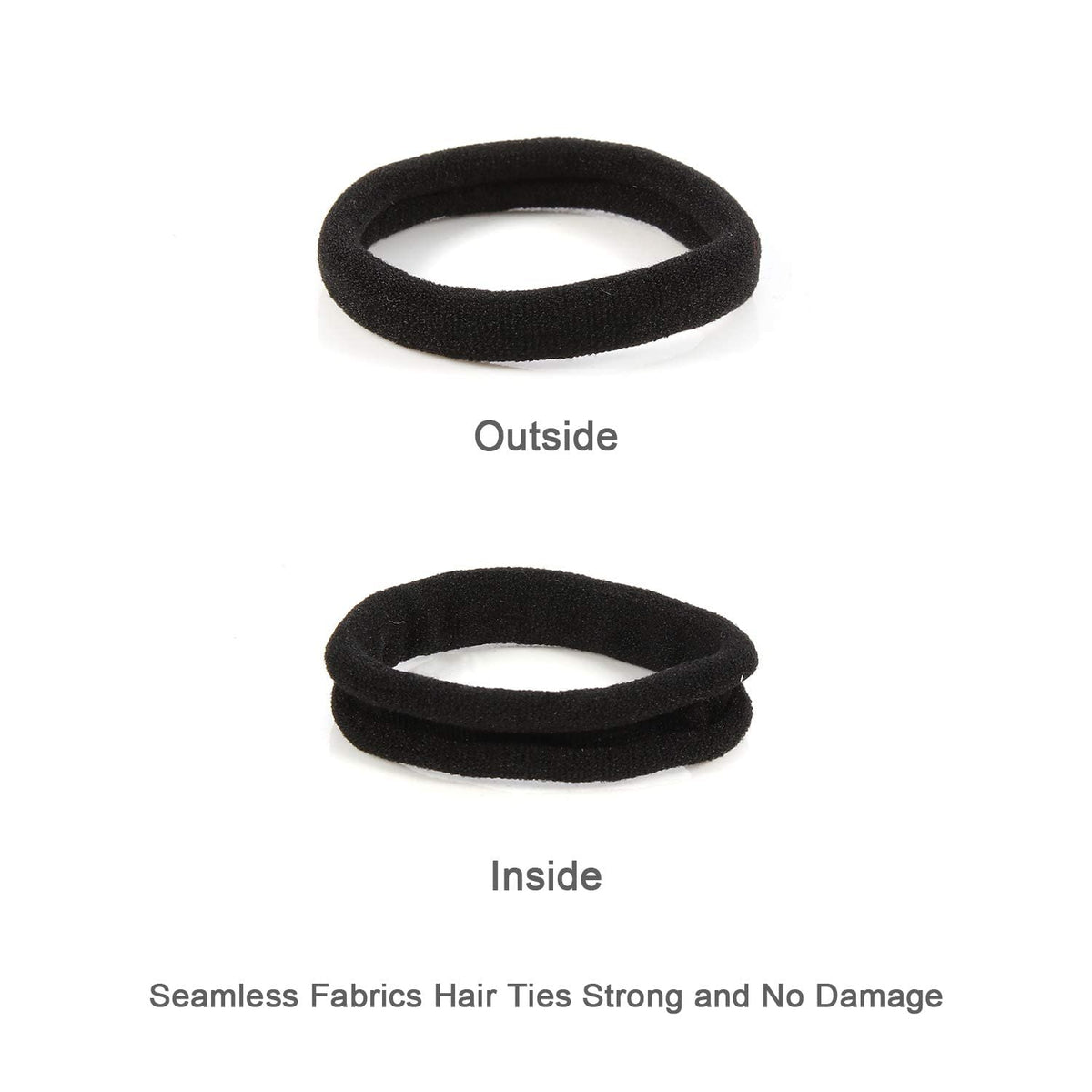 Élastiques à cheveux HOYOLS adaptés pour cheveux épais et bouclés