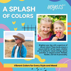 Élastiques à cheveux HOYOLS avec un fond coloré