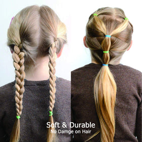 Élastiques à cheveux HOYOLS dans un conteneur refermable