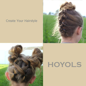 Élastiques à cheveux HOYOLS en utilisation sur cheveux bouclés
