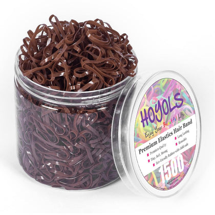 Élastiques à cheveux HOYOLS marron en emballage compact