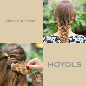Élastiques à cheveux HOYOLS montrant leur taille et épaisseur