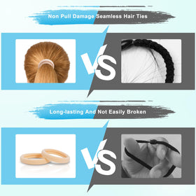 Élastiques à cheveux IKOCO blond utilisés pour une queue de cheval