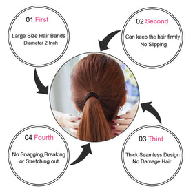 Élastiques à cheveux J-MEE, texture douce et sans couture