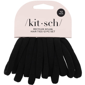 Élastiques à cheveux Kitsch noirs 12 pièces en emballage