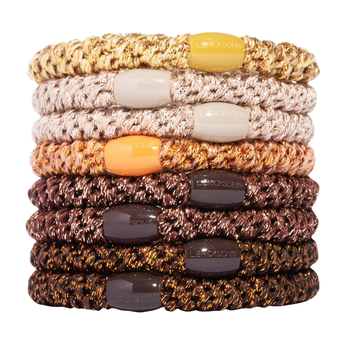 Élastiques à cheveux L. Erickson Grab & Go de couleur bronze et cuivre