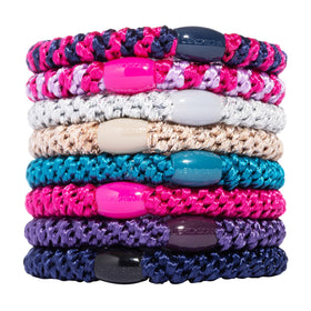 Élastiques à cheveux L. Erickson pack de 8 en couleurs berry