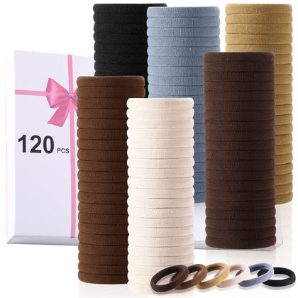 Élastiques à cheveux LuSeren 120 pièces en boîte cadeau