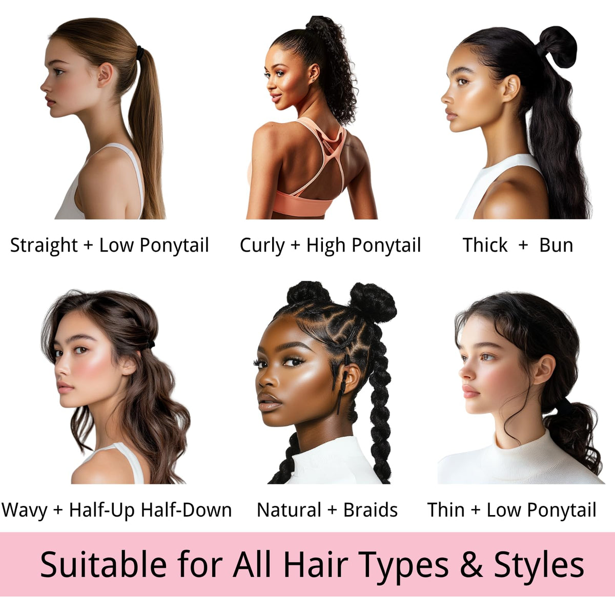 Élastiques à cheveux LuSeren adaptés pour tous les types de cheveux