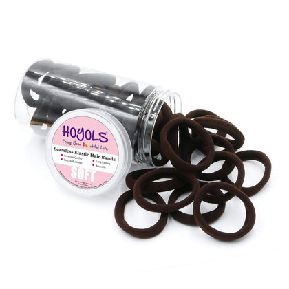 Élastiques à cheveux marron HOYOLS, 100 pièces, vue de face