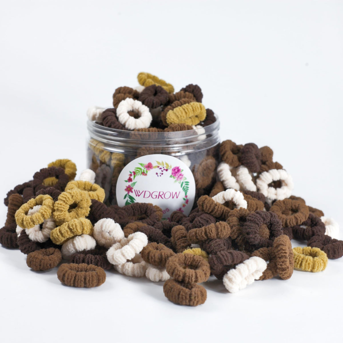 Élastiques à cheveux mini WDGROW en coton doux, pack de 120pcs