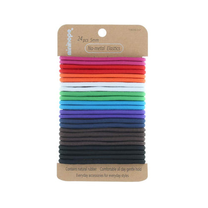 Élastiques à cheveux minihope multicolores en paquet de 24