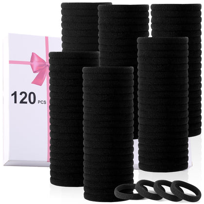 Élastiques à cheveux noirs LuSeren 120PCS en paquet