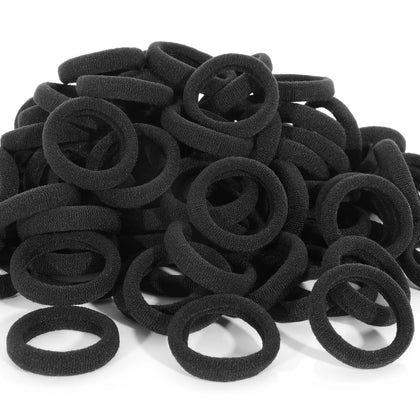 Élastiques à cheveux QRTVI 120PCS noirs en sachet