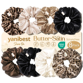 Élastiques à cheveux satin YANIBEST 8 pièces dans un joli coffret