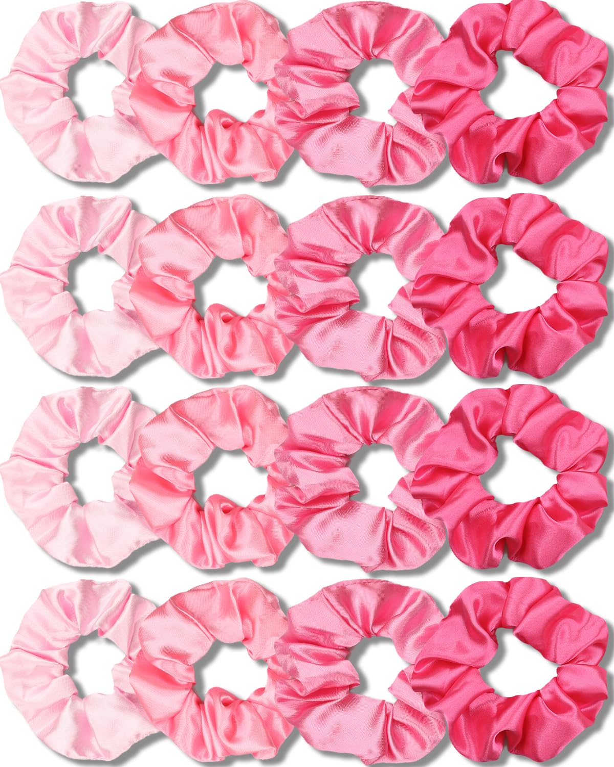 Élastiques à cheveux satinés IVARYSS en pack de 16, couleurs variées