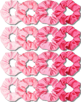 Élastiques à cheveux satinés IVARYSS en pack de 16, couleurs variées